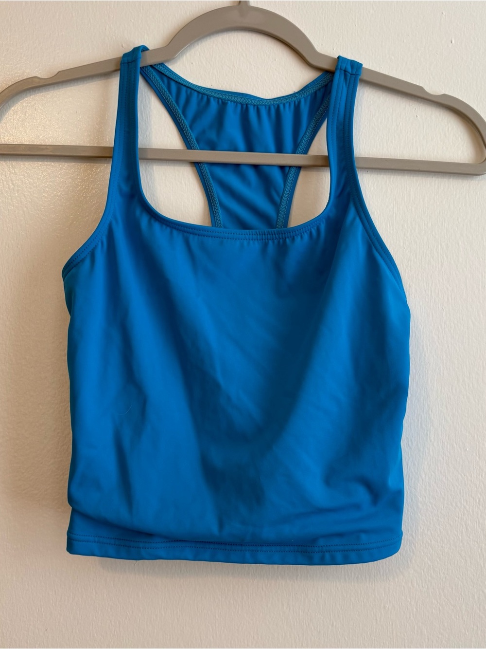 Weismann Blue Racerback Athletic Tank Top Sports Bra